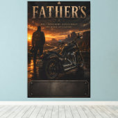 Opgespannen canvasprint Custom motorfiets vader Canvas Afdruk (Insitu (Houten vloer))