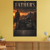Opgespannen canvasprint Custom motorfiets vader Canvas Afdruk (Insitu (Woonkamer))