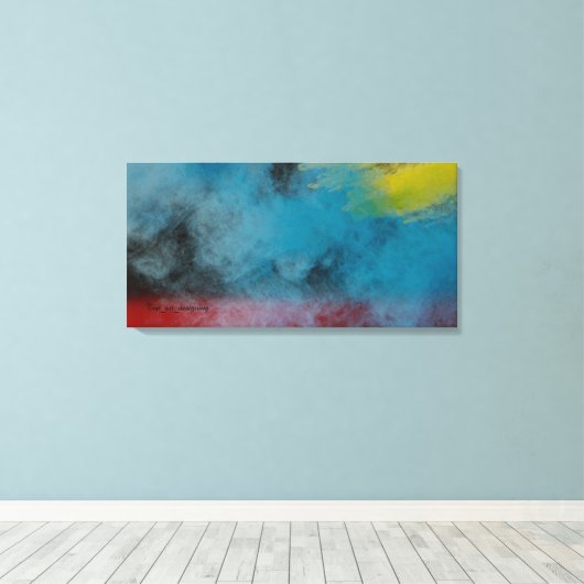 Opgespannen canvasprint Ruimte rook Canvas Afdruk (Insitu (Houten vloer))