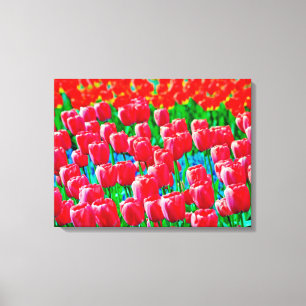 Opgespannen canvasprint tulpen canvas afdruk
