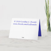 Opgestaan om dank je te zeggen bedankkaart (Achterkant)