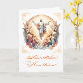 Opgestane Heer Stralende Opstanding Pasen met Enge Kaart (Gele Bloem)