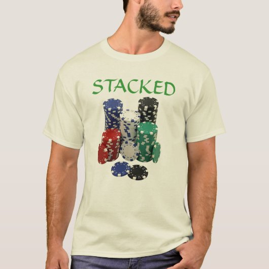 OPGESTAPELD T-SHIRT (Voorkant)