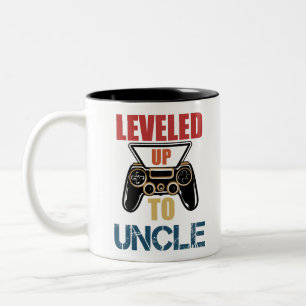 Opgestegen tot Oom Nieuw Oom T-Shirt Nieuwe Oom Tweekleurige Koffiemok