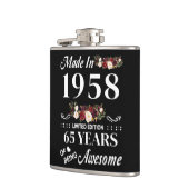 Opgesteld in 1958, beperkte uitgave, 65 jaar heupfles (Links)