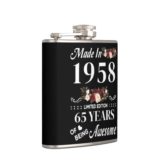 Opgesteld in 1958, beperkte uitgave, 65 jaar heupfles (Rechts)