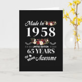 Opgesteld in 1958, beperkte uitgave, 65 jaar kaart (Gele Bloem)