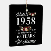Opgesteld in 1958, beperkte uitgave, 65 jaar keramisch ornament (Rechts)