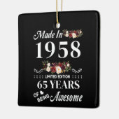 Opgesteld in 1958, beperkte uitgave, 65 jaar keramisch ornament (Links)