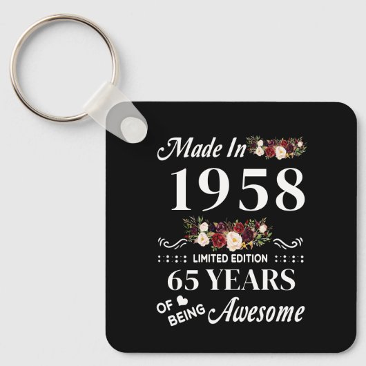 Opgesteld in 1958, beperkte uitgave, 65 jaar sleutelhanger (Voorkant)