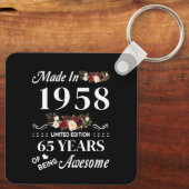 Opgesteld in 1958, beperkte uitgave, 65 jaar sleutelhanger (Achterkant)