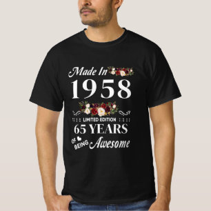 Opgesteld in 1958, beperkte uitgave, 65 jaar t-shirt