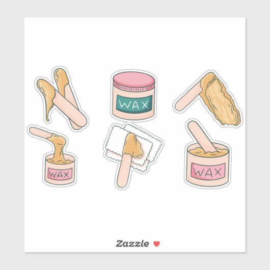 OPGESTELDE WAXELEMENTEN STICKER (Vel)