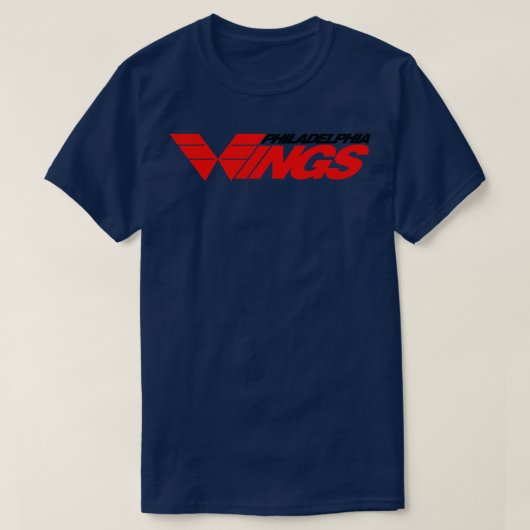 Opgestorte Philadelphia Wings Lacrosse Team T-shirt (Design voorkant)