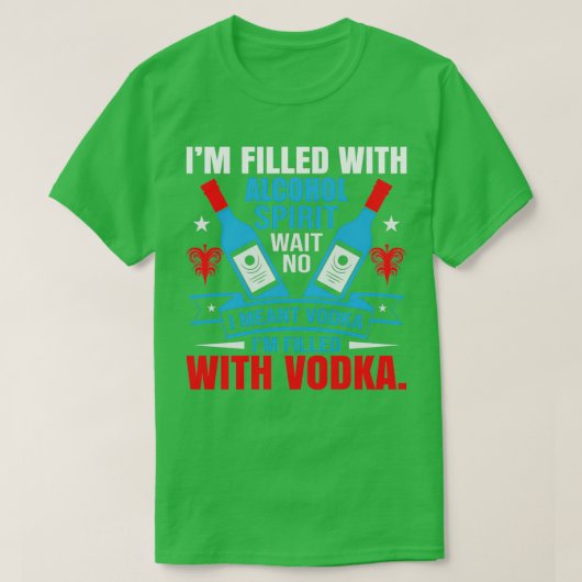 Opgetapt met wodka t-shirt (Design voorkant)
