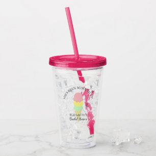 Opgetrokken Ice Cream-Vrijgezellenfeest Acryl Drinkbeker