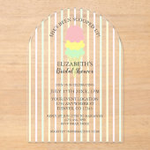 Opgetrokken Ice Cream-Vrijgezellenfeest Acryl Uitnodigingen (Voorkant)