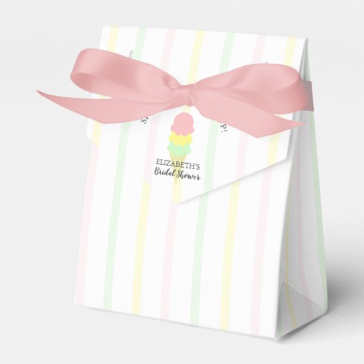 Opgetrokken Ice Cream-Vrijgezellenfeest Bedankdoosjes (Voorkant Zijde)