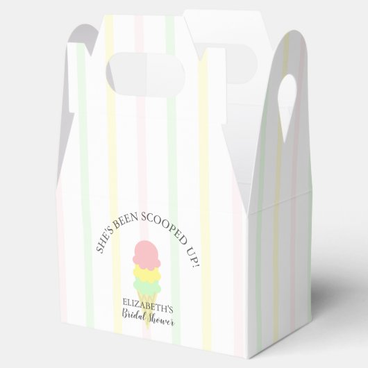 Opgetrokken Ice Cream-Vrijgezellenfeest Bedankdoosjes (Geopend)