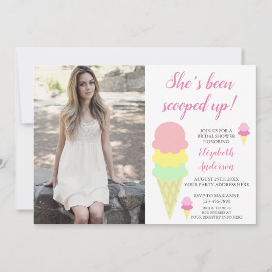 Opgetrokken Ice Cream-Vrijgezellenfeest Kaart (Voorkant)