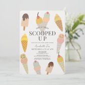 Opgetrokken Ice Cream-Vrijgezellenfeest Kaart (Staand voorkant)