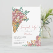 Opgetrokken Ice Cream-Vrijgezellenfeest Kaart (Staand voorkant)