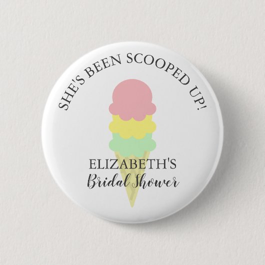 Opgetrokken Ice Cream-Vrijgezellenfeest Ronde Button 5,7 Cm (Voorkant)