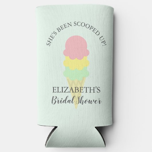 Opgetrokken Ice Cream-Vrijgezellenfeest Seltzer Blikjeskoeler (Voorkant)