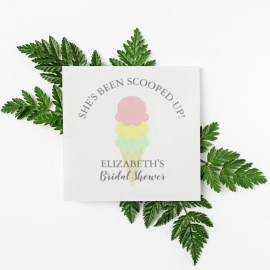 Opgetrokken Ice Cream-Vrijgezellenfeest Servet