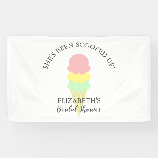 Opgetrokken Ice Cream-Vrijgezellenfeest Spandoek (Horizontaal)