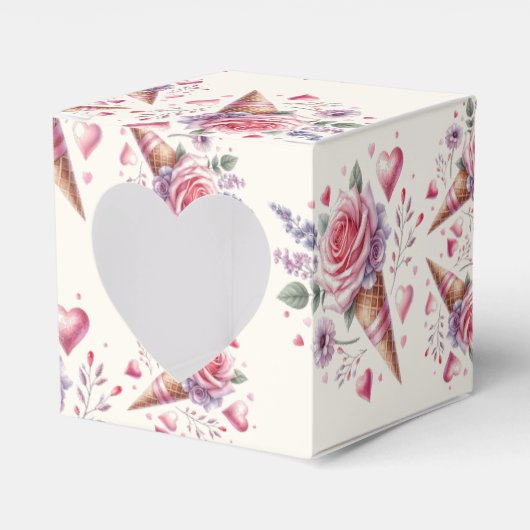 Opgetrokken Waterverf Ice Cream-Vrijgezellenfeest Bedankdoosjes (Voorkant Zijde)