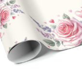 Opgetrokken Waterverf Ice Cream-Vrijgezellenfeest Cadeaupapier (Rol Hoek)