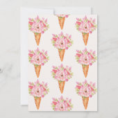 Opgetrokken Waterverf Ice Cream-Vrijgezellenfeest Kaart (Achterkant)