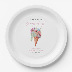 Opgetrokken Waterverf Ice Cream-Vrijgezellenfeest Papieren Bordje