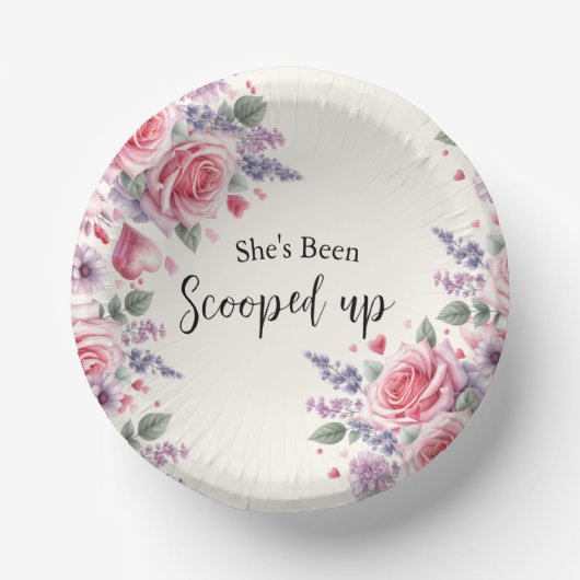 Opgetrokken Waterverf Ice Cream-Vrijgezellenfeest Papieren Kommen (Voorkant)