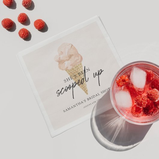 Opgetrokken Waterverf Ice Cream-Vrijgezellenfeest Servet