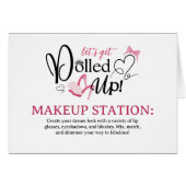 Opgetutte Spa-feest Make-up Station Vouwkaart (Voorkant Horizontaal)