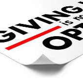 Opgeven is geen optie poster (Hoek)