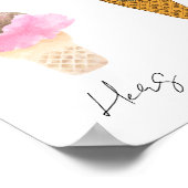 Opgevijld Ice Cream Smaken Vrijgezellenfeest Bar Poster (Hoek)