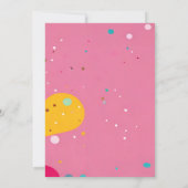 Opgevijld retro ijsroze vrijgezellenfeest kaart (Achterkant)