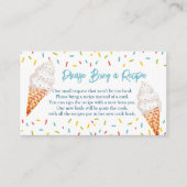 Opgevijld roomijs vrijgezellenfeest receptverzoek informatiekaartje (Voorkant)
