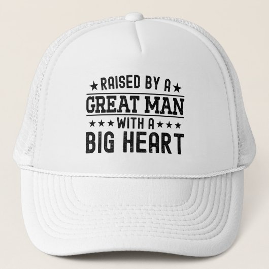 Opgevoed door een groot Man met een groot hart gra Trucker Pet (Voorkant)