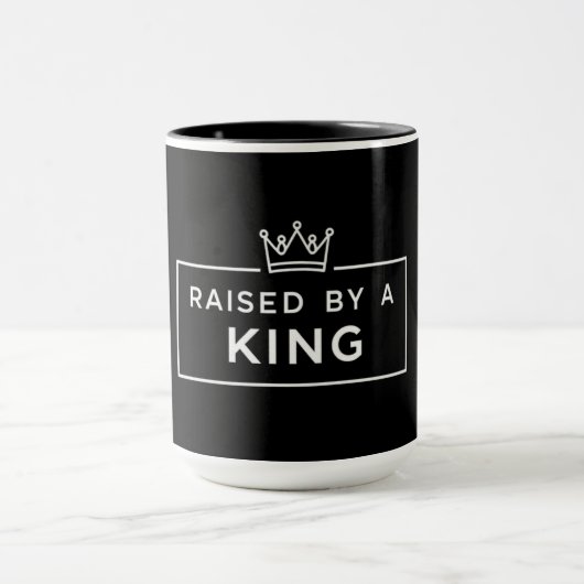 Opgevoed door een Koning Vaderdag Mok (Midden)