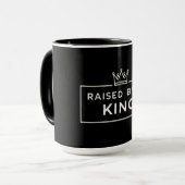 Opgevoed door een Koning Vaderdag Mok (Voorkant links)