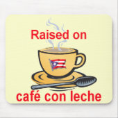 opgevoed in café con leche muismat (Voorkant)