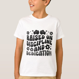 Opgevoed met Discipline En Toewijding Boxer Sport  T-shirt