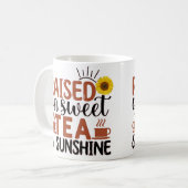 Opgevoed met zoete thee en zon koffiemok (Voorkant links)