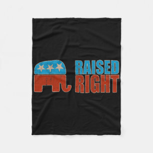 Opgevoed Rechter Trump 2025 Republikeins Conservat Fleece Deken