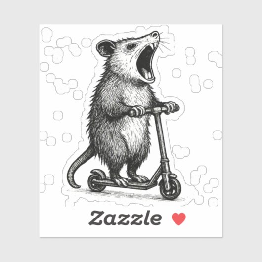 opgevoerde scooter  sticker (Vel)