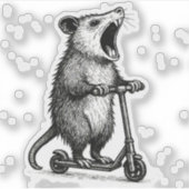 opgevoerde scooter  sticker (Voorkant)